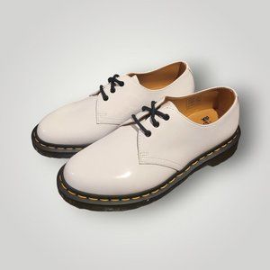 Dr. Martens AirWair Shoes 1461 White Patent Leather Lamper Oxfords Womens Size 7